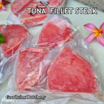 TUNA fillet steak boneless fish frozen +/- 3/4" 2cm (price/pack 500gr 3pcs)